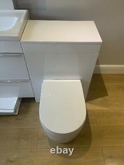 Back To Wall Toilet With Unit And Vanity Unit With Sink