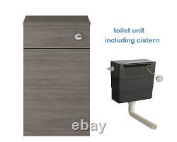 Back To Wall Unit WC 500mm Brown Bathroom Toilet Unit And Cistern