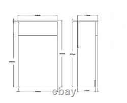 Back To Wall Unit WC 500mm Light Gray Bathroom Toilet Unit Only