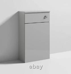 Back To Wall Unit WC 500mm Light Gray Bathroom Toilet Unit Only