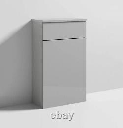Back To Wall Unit WC 500mm Light Gray Bathroom Toilet Unit Only
