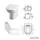 Back To Wall Btw Wc Pan Toilet Concealed Cistern, Seat & Vanity Unit