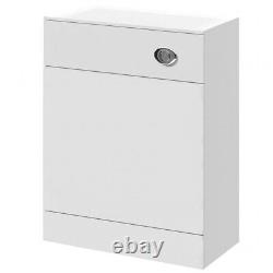 Back to Wall BTW WC Pan Toilet Concealed Cistern, Seat & Vanity Unit Chrome