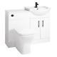 Back To Wall Btw Wc Pan Toilet Concealed Cistern, Seat & Vanity Unittap Black