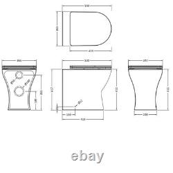 Back to Wall WC Pan Toilet Concealed Cistern, Seat, Vanity UnitTap Brushed Brass