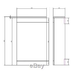 Back to Wall WC Toilet Pan Unit Black Ash Wood Vanity Unit Concealed Cistern