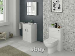 Back to Wall WC Toilet Unit 500mm Wide x 200mm Deep Gloss White Finish