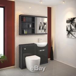Back to wall 1200mm drift grey vanity basin toilet tap unit and cistern 5H12G