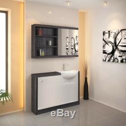 Back to wall 1200mm drift white vanity sink basin BTW unit and cistern 1H12W