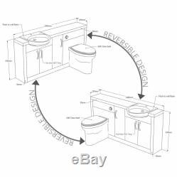 Back to wall 1500mm drift grey vanity basin toilet tap unit and cistern 5H15G