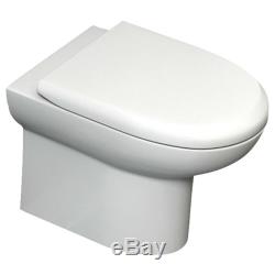 Back to wall 1500mm walnut white vanity sink toilet BTW unit with cistern 2L15W