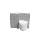 Basin Vanity Cabinet, Wc Unit Grey & Rimless Back To Wall Toilet