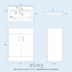 Basin Vanity & WC Toilet Pan Soft Close Seat and Bath Bathroom Suite Nanuya