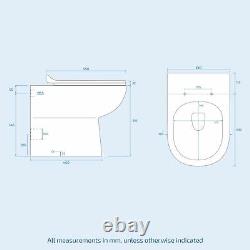 Basin Vanity & WC Toilet Pan Soft Close Seat and Bath Bathroom Suite Nanuya