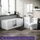 Basin Vanity & Wc Toilet Pan Soft Close And Bath + Panel Bathroom Suite Nanuya