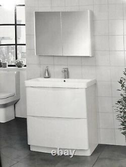 Bathroom 2 x draw vanity sink unit with Toilet Unit Tap And Back To Wall Toilet