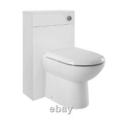 Bathroom 450mm Vanity Unit Sink Basin Linton Back to Wall Toilet Furniture Suite