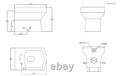 Bathroom 600mm 800mm Gloss White Grey Vanity Unit Basin Sink Toilet Cabinet WC