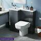 Bathroom 900 Mm Grey Lh Basin Sink Vanity Unit Wc Back To Wall Toilet Debra