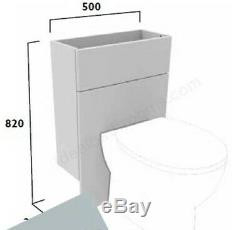 Bathroom Back To Wall BTW Cloakroom Vanity Unit 500 Beech Ebony, Toilet WC Pan