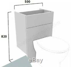 Bathroom Back To Wall BTW Cloakroom Vanity Unit 500 Beech Ebony, Toilet WC Pan