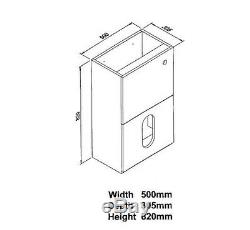 Bathroom Back To Wall BTW Cloakroom Vanity Unit 500 Beech Ebony, Toilet WC Pan