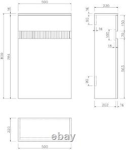 Bathroom Back To Wall BTW Toilet Concealed Cistern Unit Matt Grey Fluted