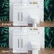 Bathroom Back To Wall Toilet Close Coupled White Vanity Unit Cabinet Basin Sink