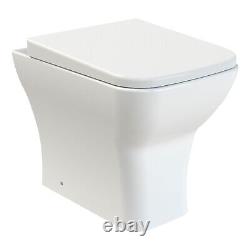 Bathroom Basin Vanity Unit & Modern WC Back to Wall Toilet BTW Pan Soft Closing