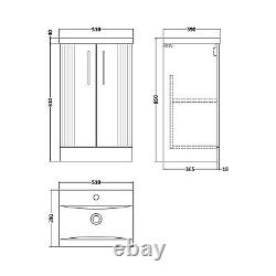 Bathroom Basin Vanity Unit & Modern WC Back to Wall Toilet BTW Pan Soft Closing