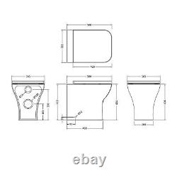 Bathroom Basin Vanity Unit & Modern WC Back to Wall Toilet BTW Pan Soft Closing