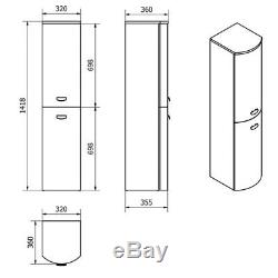 Bathroom Cabinet Back To Wall Toilet Basin Sink Suite Combi Vanity Unit EMP20006