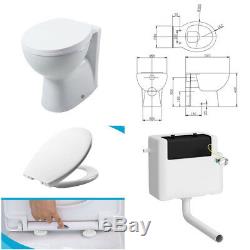 Bathroom Cabinet Back To Wall Toilet Basin Sink Suite Combi Vanity Unit EMP20006