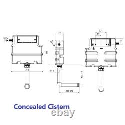 Bathroom Charcoal BTW Toilet Unit Back to Wall Toilet Pan WC Cistern Cloakroom