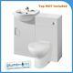 Bathroom Furniture 450mm Vanity Unit Cabinet Toilet Basin Back To Wall Wc Unit