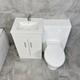 Bathroom Furniture Suite 1050mm Vanity Unit 1700mm Bath White Gloss Imelda Tess