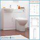 Bathroom Furniture Suite Vanity Unit Cabinet Basin Wc Toilet Unit Back To Wall