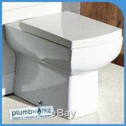 Bathroom Furniture Vanity Unit Cabinet Toilet Ceramic Basin Back To Wall WC Unit