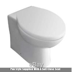 Bathroom Grey Vanity Furniture Basin Back To Wall Toilet Combination Unit