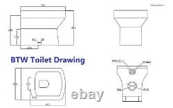 Bathroom L-Shape Right Hand Gloss White Vanity Unit Furniture Basin & BTW Toilet