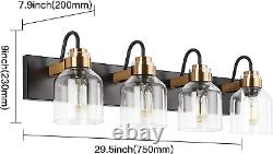 Bathroom Light Fixtures over Mirror 4-Light Vanity Light for Bathroom Bronze Bru