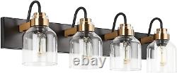 Bathroom Light Fixtures over Mirror 4-Light Vanity Light for Bathroom Bronze Bru