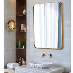 Bathroom Mirror Metal Mirror 30 x 40 Inch, Wall Vanity Mirror 40x30 30x40 Gold
