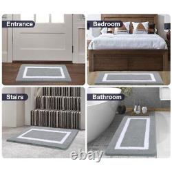 Bathroom Rugs Set 2 Pieces Absorbent Soft Bath Mat and U-Shaped Contour Toile