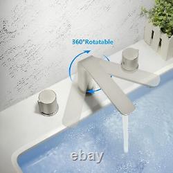 Bathroom Sink Faucet Widespread Vanity Faucet 3 Hole Two Handle Bath Lavatory