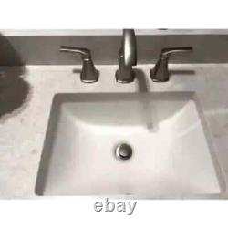 Bathroom Sink Rectangular Undermount Small Classic Ceramic Vanity Lavatory 16x11