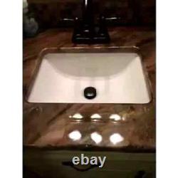Bathroom Sink Rectangular Undermount Small Classic Ceramic Vanity Lavatory 16x11