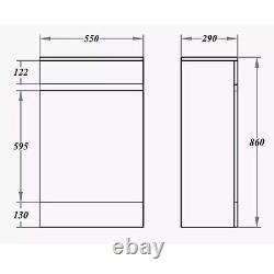 Bathroom Suite Combined Furniture Vanity Unit Basin Sink & BTW WC Pan & WC Unit