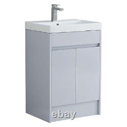 Bathroom Suite Combined Furniture Vanity Unit & Sink & BTW Toilet Pan & WC Unit