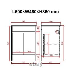 Bathroom Suite Combined Furniture Vanity Unit & Sink & BTW Toilet Pan & WC Unit